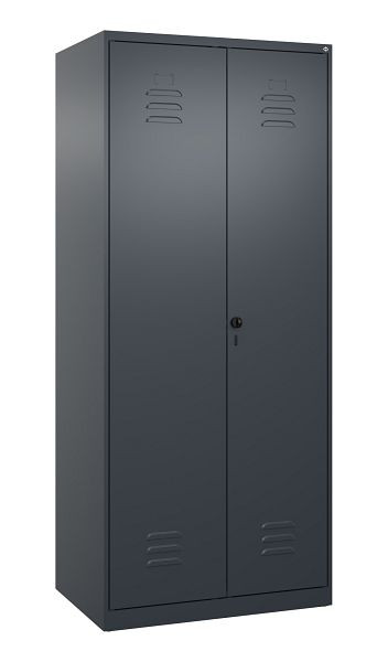 C+P Umkleidespind Classic PLUS, Doppel-Spind, 2 Abteile, 1850x800x500mm, 7016/7016, Drehriegel, 080002-22P S10017