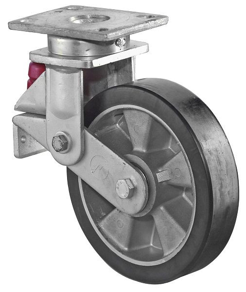 BS-wielen Veerbelaste zwaarlastwielen, breedte 50 mm, Ø160 mm, tot 500 kg, loopvlak polyurethaan gegoten 78 Shore A, aluminium, kogellagers, T100.B91.160
