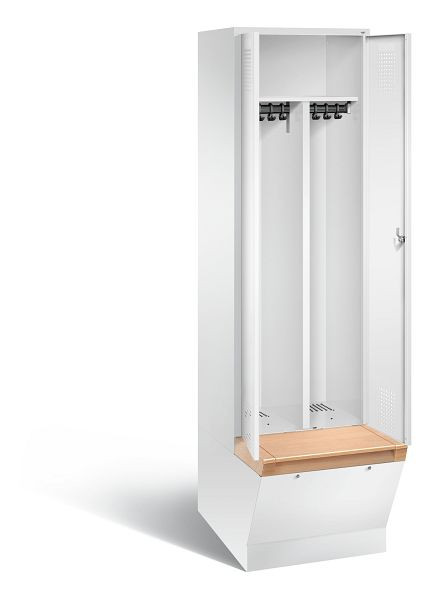 C+P zwart wit kastje Evolo, H2090xB610xD815mm, kleur: verkeerswit, 48056-20 S10320