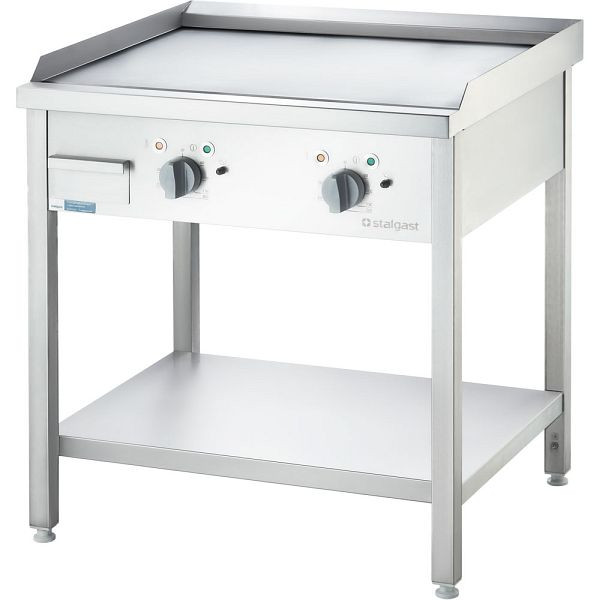Alpha Work elektrische bakplaat als vrijstaand apparaat - ½ glad / ½ gegroefd, open bodem, 800 x 700 x 850 mm (BxDxH), 105120