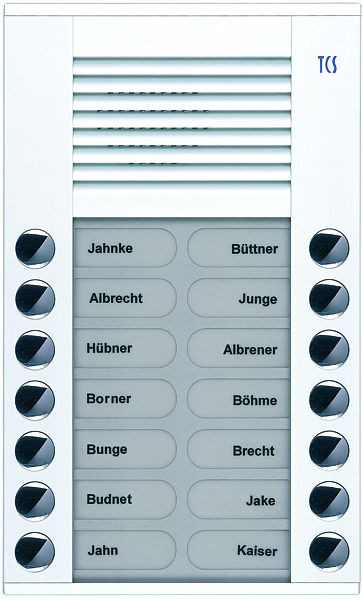 TCS audio voordeurstation serie PES 14 beldrukkers (rechts/links uitgelijnd), AP wit, PES14-WS/04