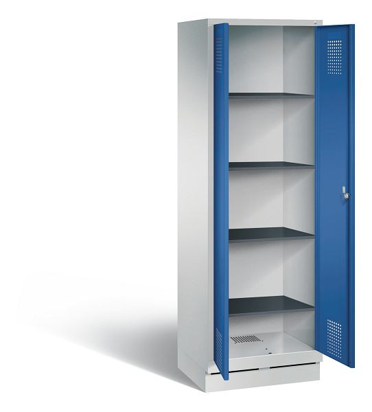 C+P washok Evolo, H1800xB610xD500mm, kleur: lichtgrijs / gentiaanblauw, 48222-20b S10099