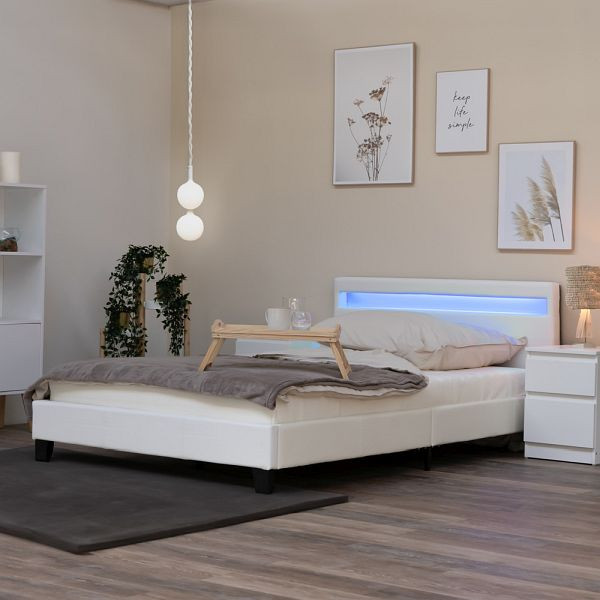 HOME DELUXE LED-bed ASTRO - 140 x 200 cm wit, 7310