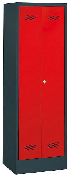 Pavoy Kleiderschrank mit Sockel 1850/500/600, 2 Abteile, Drehriegelverschluss, gemeinsam verschließbar, 20201-213-732-910