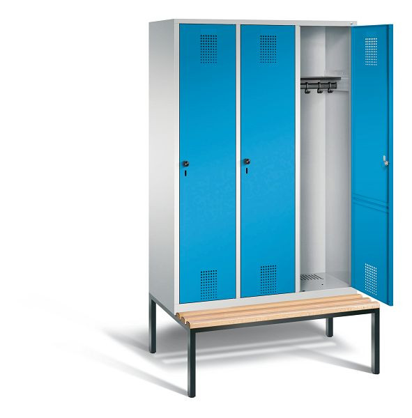 C+P Evolo kleerkast, H2090xB1200xD815mm, kleur: lichtgrijs/lichtblauw, 48050-32 S10040