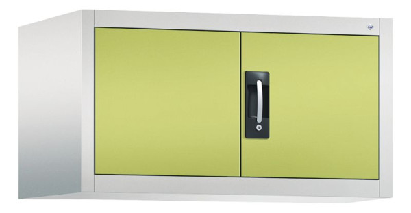 C+P bovenkast Acurado, H500xW930xD600mm, kleur: lichtgrijs / viridine groen, verzonken handgreep, 9294-000 S10014