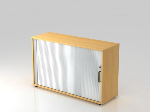 Hammerbacher rolluikkast horizontaal, 2OH 120cm strookgreep beuken/zilver, 120x40x74,8 cm (BxDxH), V1732S/6/S/SG