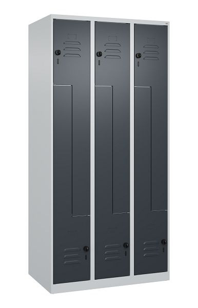 C+P Z-Spind Classic PLUS, 6 Abteile, 1850x900x500mm, 7035/7016, Drehriegel, 080003-306 S10025