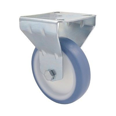 WAGNER Apparate-Bockkrolle Durchmesser 100mm, TPR, soft, Gleitlager, Tragkraft 75kg, VE: 4 Stück, 23770001