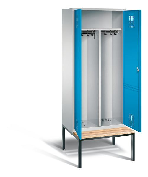 C+P zwart wit kastje Evolo, H2090xW810xD815mm, kleur: lichtgrijs/lichtblauw, 48052-22 S10036