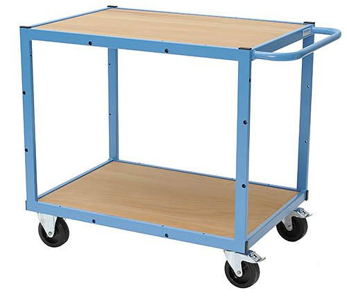 Bedrunka + Hirth transportwagen, met 2 x niveaus van houten planken, 900 x 620 x 860 mm, 04.900.04