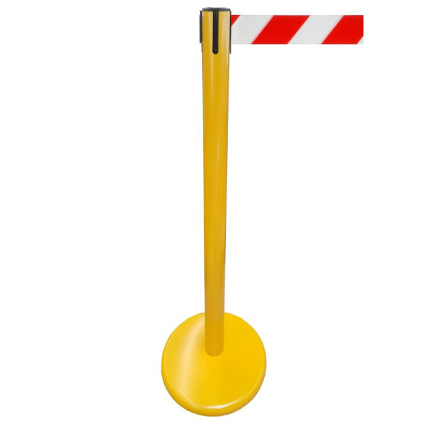 Stein HGS HGS personengeleidingssysteem -P-LINE Future-, metaal/geel, rood/wit diagonaal (gearceerd), met bandeindstuk (standaard), bandlengte: 2,3 m, 12795-1302