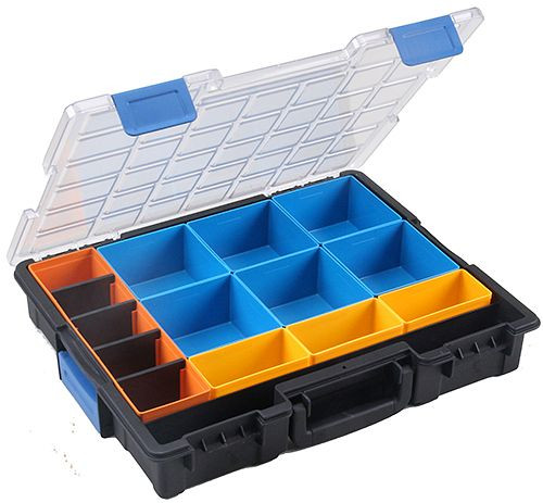 Bedrunka + Hirth Flex-Box kunststof 13-20 vakken, afmetingen in mm (BxDxH): 440 x 355 x 76, 04.KK454220