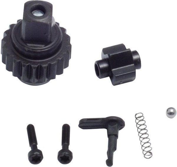 Hazet reserveonderdelenset ratelwiel, 6,3 = 1/4" buitenvierkant bestaande uit: ratelwiel met borging, blokkeerstuk, schakelhefboom, 6401-1S/7
