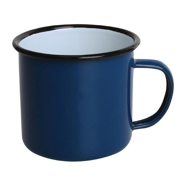 Olympia geëmailleerde bekers blauw-zwart 35cl, VE: 6 stuks, DC394