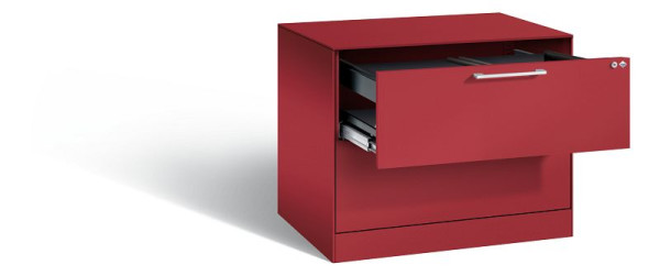 C+P hangarchiefkast Asisto, H710xB800xD600mm, kleur: robijnrood, beugelgreep, 146273-212 S10060