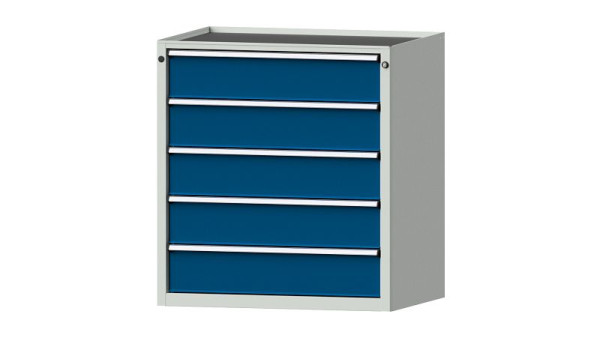 ANKE werkbanken ladekast, model 3001 V, 910 x 675 x 980 mm, RAL 7035/5010, kuip, 611.200