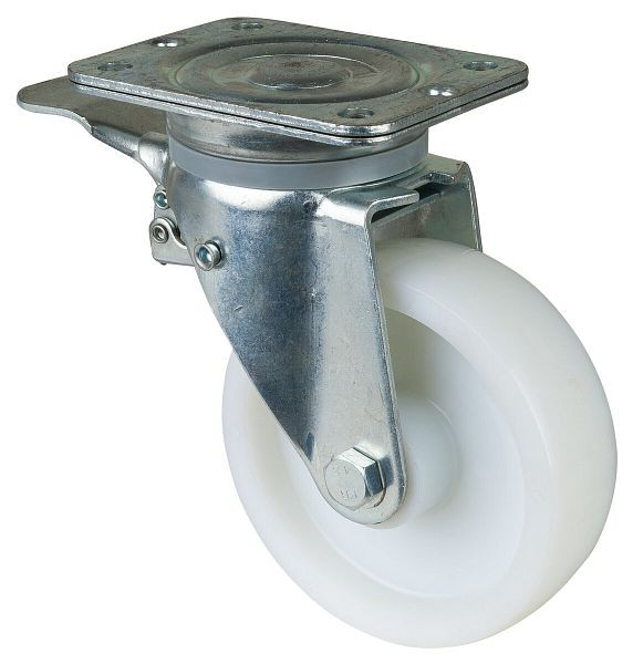 BS Rolls Zwaarlastwiel met rem, breedte 45 mm, Ø150 mm, tot 600 kg, loopvlak/wiellichaam kunststof, rollager, N120.B10.151