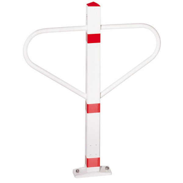 Stein HGS HGS doorgangsbarrière van staal 70 x 70 mm, afneembaar, zonder sluiting, rood/wit, 13561-rw