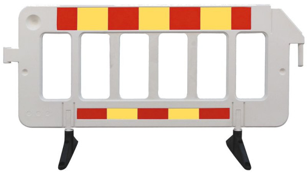 Schakebarrière van kunststof, met folie type 1, rood/geel, 33320KDRFSK