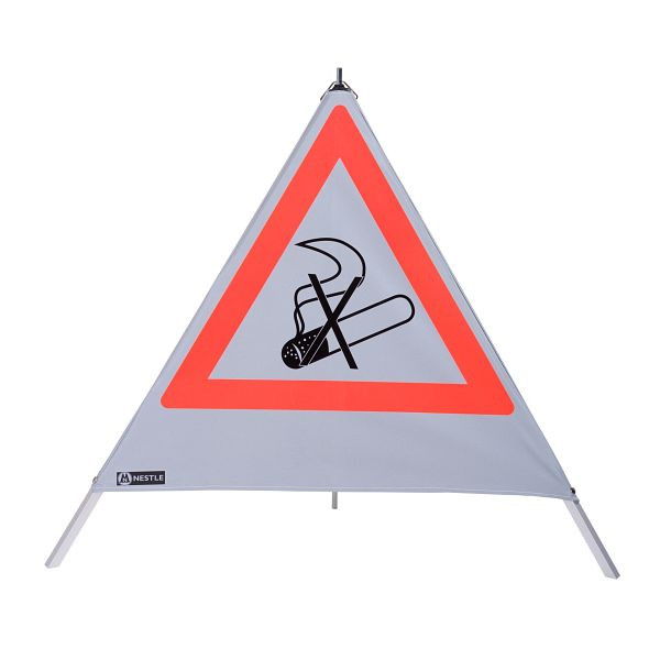 NESTLE waarschuwingspiramide 90cm WAPY 90R, licht frame met centrale voet, retrofilm, sigaret, 19606001