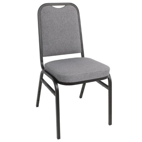 Bolero banketstoelen met rechthoekige rugleuning grijs, VE: 4 stuks, DA602