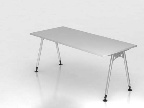 Hammerbacher bureau A-poot 180x80cm grijs, rechthoekige vorm, VAS19/5/S