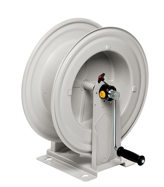 Ebinger slanghaspel HM 610, slang max.20m - 27mm OD, behuizing gelakt staal, 20bar / 90 °C (waterperslucht), 8.610.130