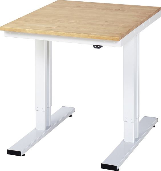 RAU werktafel serie adlatus 300 (elektrisch in hoogte verstelbaar), massief beuken blad, 750x720-1120x1000 mm, 08-WT-075-100-B