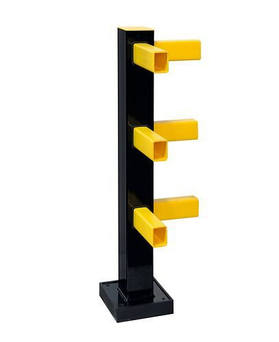 DENIOS Standpfosten aus Stahl, für Hybridgeländer, Ecke, kunststoffbeschichtet, 271635