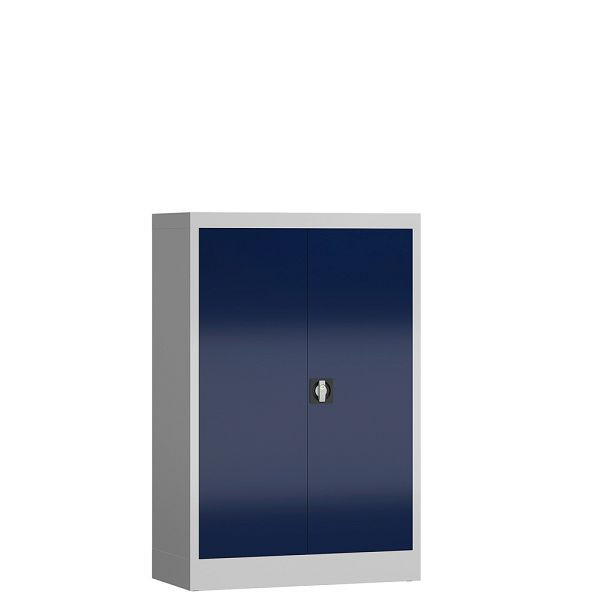 Lüllmann ClassiX draaideurkast, 1200 x 800 x 380 mm, lichtgrijs/gentiaanblauw, X-530291