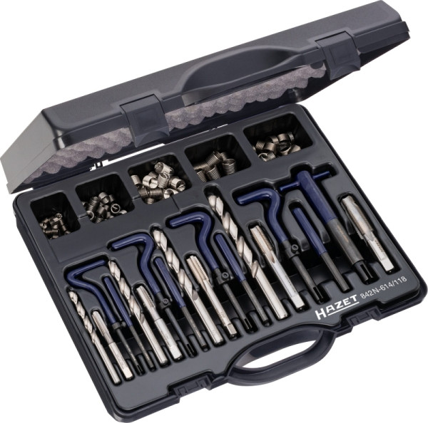 Hazet schroefdraadreparatieset, aantal gereedschappen: 118, 842N-614/118