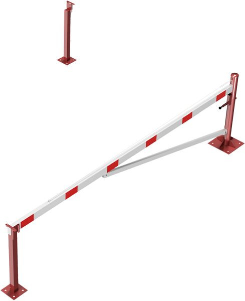 Schake draaihek 4,00m, voor hangslot, met kabelversterking, draaipaal: Ø 102mm, 2 steunpalen 70x70mm, voor pluggen, 4213_40VBP