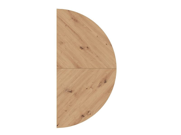 Hammerbacher aanbouwtafel 2xkwartcirkel HA160, 160 x 80 cm, blad: knoestig eiken, 25 mm dik, aanbouwtafel met grafiet steunpoot, werkhoogte 68-76 cm, VHA160/R/G