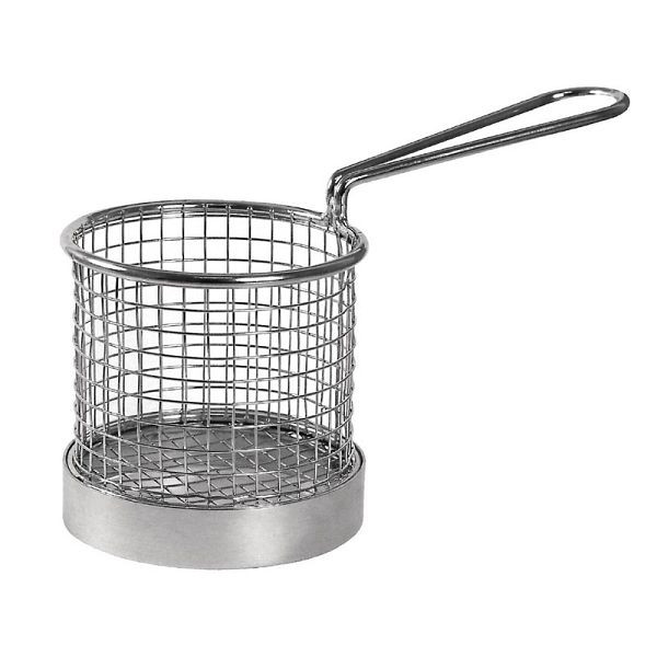 Olympia ronde frituurmand met handvat RVS 9,5cm, GG875