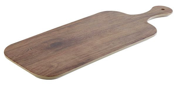 APS dienblad -EIKEN-, 40 x 20 cm, hoogte: 1,5 cm, melamine, eikenlook, gestructureerd oppervlak, handvat: 13 cm, 84178