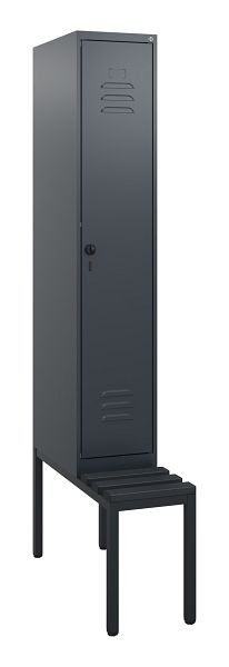 C+P verschoningskast Classic PLUS, met onderbank, 1950x300x815mm, 7016/7016, draaigrendel, 0800505-10 S10042