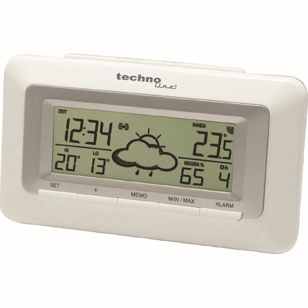 Technoline wekkerradio, tijd via radio-ontvangst, afmetingen: 150 x 84 x 49 mm, WD 1080