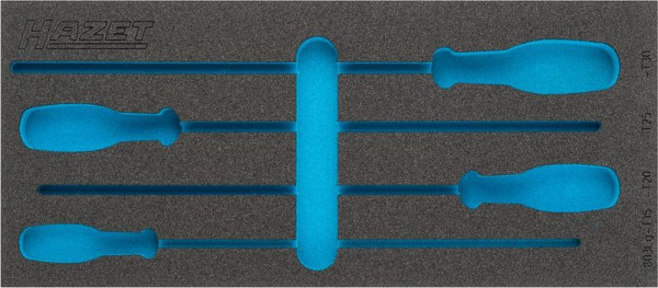 Hazet 2-componenten zachtschuim inzetstuk, voor 163-380/4, afmetingen / lengte: 392 mm x 172 mm Organisatiesysteem afmeting: 1/3+ (172 x 392 mm), 163-380L