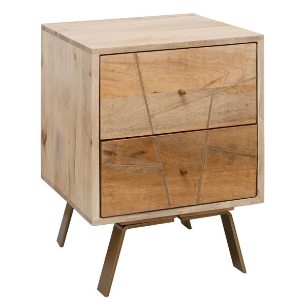 Wohnling nachtconsole SIKAR 40x56x40cm massief mangohout, WL5.606