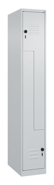 C+P Z-Spind Classic PLUS, 2 Abteile, 1850x300x500mm, 7035/7035, Drehriegel, 080003-102 S10014