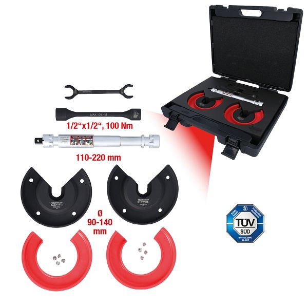 KS Tools universele telescopische middenspannerset voor binnenveren, 11-delig, 500.8765