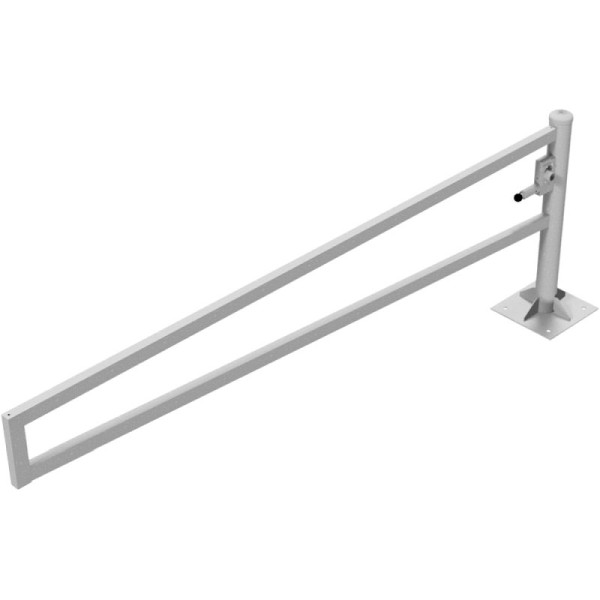 Stone HGS padbarrière, 360° draaibaar, 3000 mm / zonder verf, DK volgens DIN 3223, inclusief driehoekige sleutel, voor deuvels met voetplaat (360x360mm), 4013.30fp