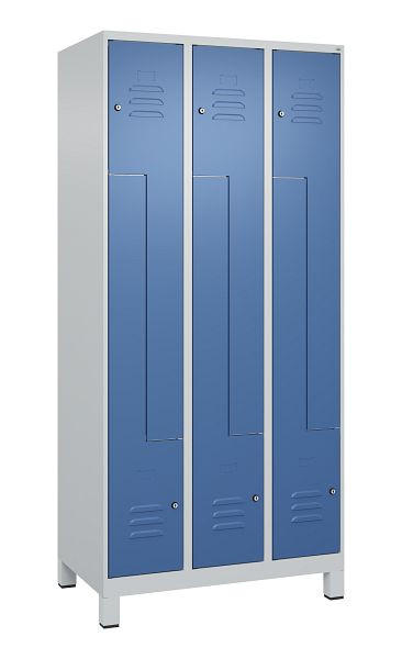 C+P Z-Spind Classic PLUS, C Z-Spind, Classic PLUS, voeten, 6 vakken, 1950x900x500mm, 7035/5023, cilindersloten, 080013-306 S10020