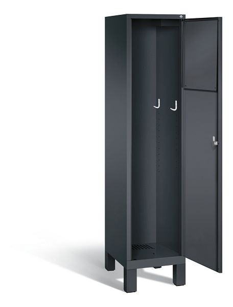 C+P wasverzamelkast Evolo, H1850xB420xD500mm, kleur: zwart-grijs, 48070-210 S10038
