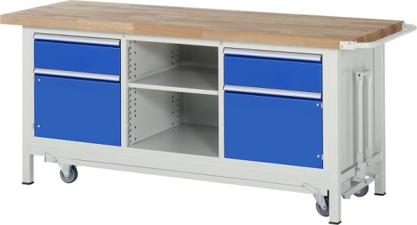RAU neerlaatbare werkbank 8000 - model 8561, B2000 x D700 x H880 mm, 15-8561A2-207B4F.11