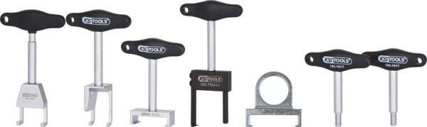 KS Tools T-handgreep bobinetrekkerset voor VAG- en Opel-motoren, 7-delig, 500.7570