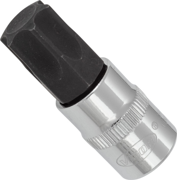 VIGOR TORX® schroevendraaierbit, hol vierkant 10 mm (3/8 inch), binnen TORX® profiel, T70, lengte: 48 mm, voor handbediening, V6083