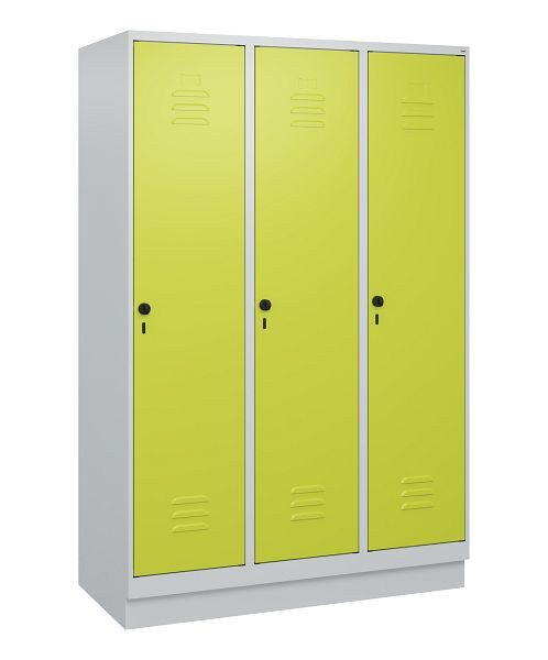 C+P luierkluis Classic PLUS met middenwand, bodem, 3 vakken, 1800x1200x500mm, 7035/0024, veiligheidsdraaigrendel, 0800207-32F S10010
