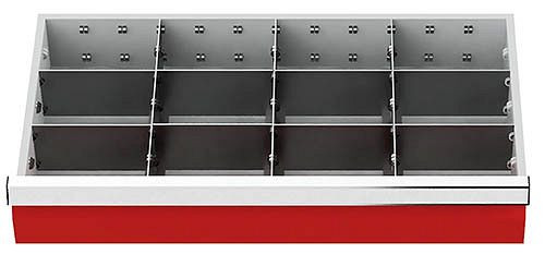 Bedrunka + Hirth lade-inzet R 24-12, voor paneelhoogte 200 mm, 3 x MF 300 mm, 8 x TW 150 mm, 08.88.42